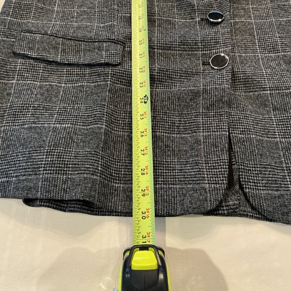 Lane Bryant Blazer 24  Shimmery Gray Plaid 2-Button Holiday Career Classic Party - Picture 4 of 8